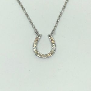 Mariana Horseshoe Necklace with Topaz Stones.